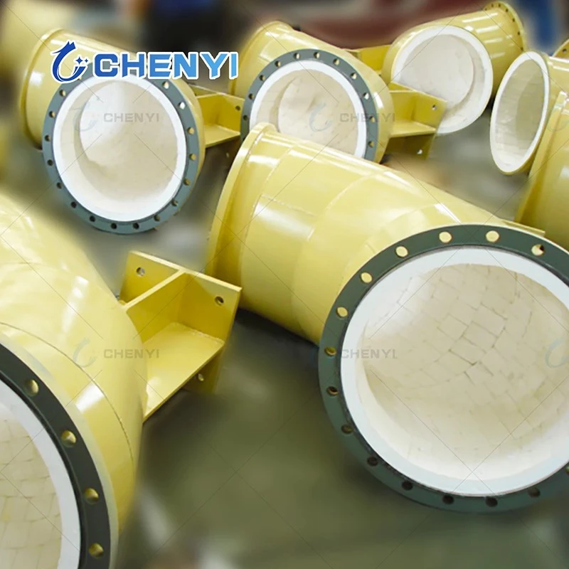 Alumina ceramic wear-resistant pipe in yellow Alumina ceramic wear-resistant pipe in yellow
